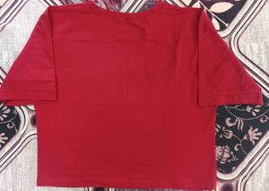Hollister Cropped Red T-Shirt