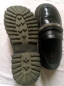 Chunky Loafers with Rhinestone Detail