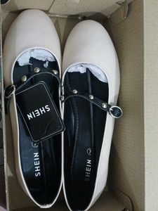 SHEIN White Mary Jane Flats