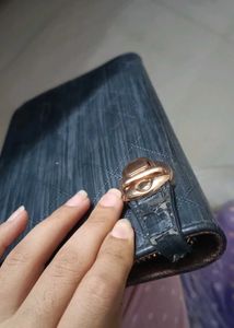 Chic Wallet with Gold Clasp