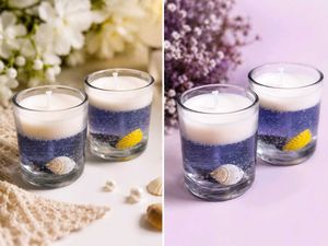 Ocean Breeze Scented Glass Candle