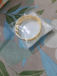 Golden Bangles with Rhinestones😍