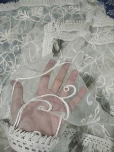 Embroidered Dupatta with Tassels