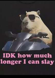 Capybara "Slay" Graphic T-Shirt XL oversized