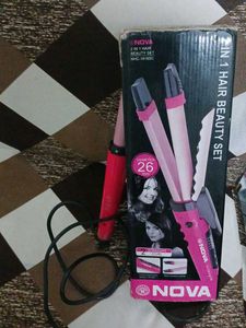 Nova Dual Hair Curling Iron And Stratner
