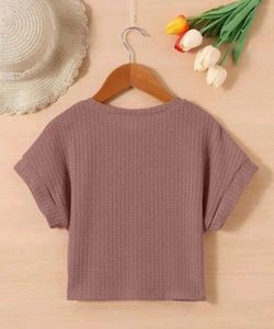 Girls' Textured Crop Top