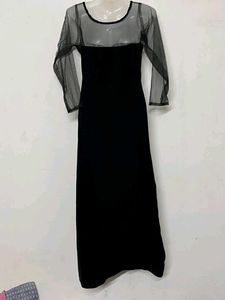 pinteresty Elegant Black Velvet Evening Dress