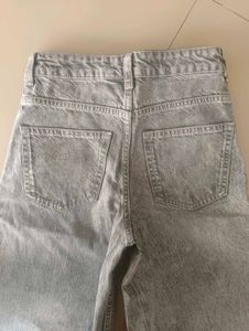 H&amp;M Grey Wide Leg Jeans