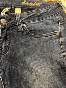 Womens Blue Wash Denim Jeans