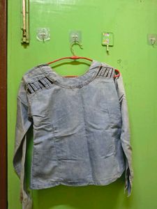 Stylish Light Wash Denim Jacket