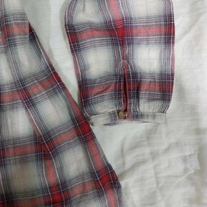 Abercrombie &amp; Fitch Plaid Babydoll Tunic Top