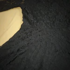 Cute Black Net Dress