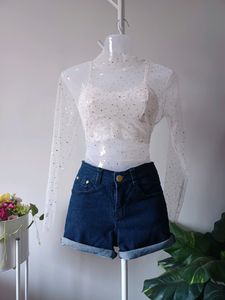 Headturner Glitter Mesh Top