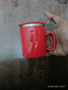 Red Mug with Lid