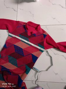 Vibrant Geometric Print Kurta Set