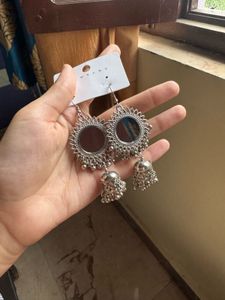 Peacock Feather Jhumka Earrings with other three
