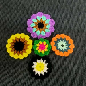 Handmade Crochet Flower Appliques