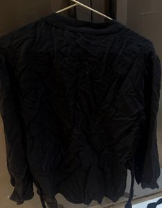 Embroidered Black Blouse