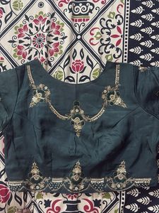 Elegant Emerald Green Lehenga Choli