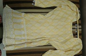 Yellow Chikankari Kurta