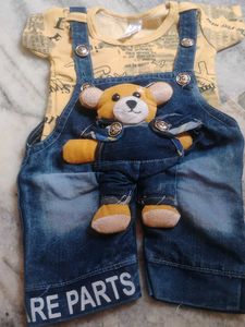 Baby Denim Overalls Set