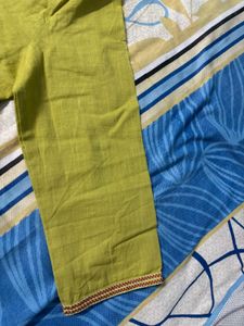 lime green short kurti