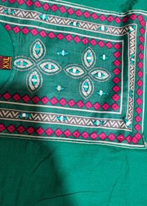 Green Embroidered Kurta Set XXL