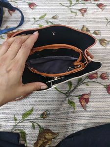 Unique Two-Tone Textured Crossbody Bag