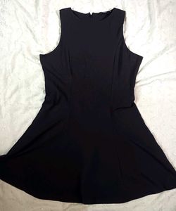 Classic Black Sleeveless Fit and Flare Dress