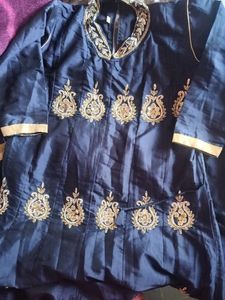 Chanderi Silk Gown kundan work