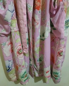Flowy Floral Pink Robe