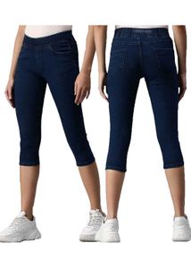 Denim Capri For Skinny Girls Size 26 To 28