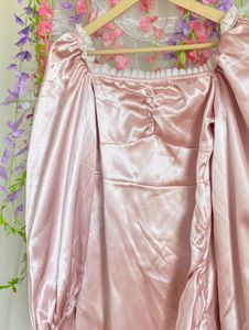 Princess Satin Puff Sleeve Dress🎀