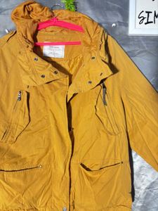 ZARA Mustard Yellow Hooded Jacket