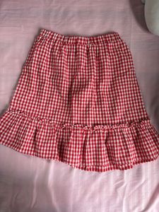 Red Gingham Skirt