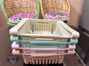 Multipurpose 4pcs plastic sliding fridge storage b