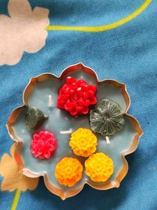 Decorative scented Candles marigold lotus u