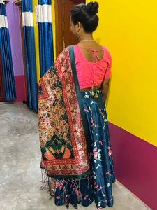 SATIN DIGITAL PRINT LAHENGA Offer Price ✨