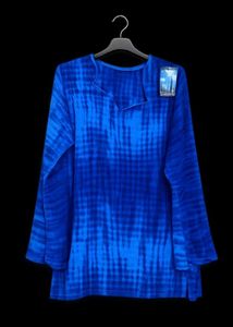 Vibrant Blue Tie-Dye Top