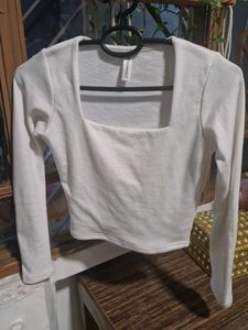 White Long Sleeve Top
