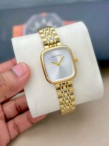 Calvin Klein Gold Tone Square Watch