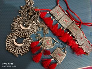 oxidize and thread jewellery set