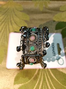 Boho Beaded Cuff Bangle Bracelet