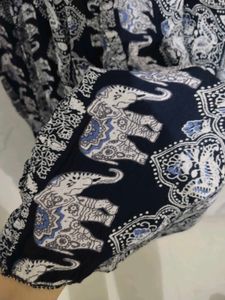 Bohemian Elephant Print Maxi Skirt