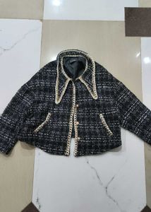Stylish Tweed Cropped Jacket
