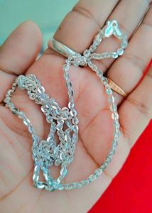Sterling Silver Disc Chain 24 Inches