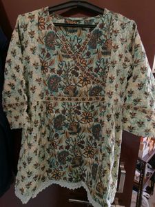 Bohemian Floral Print short Kurti