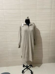 2XL Cozy Half-Zip Knit Dress