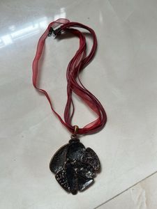 Vintage enemelled Pendant Necklace &amp; Earrings Set
