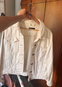 M&amp;S White Denim Jacket